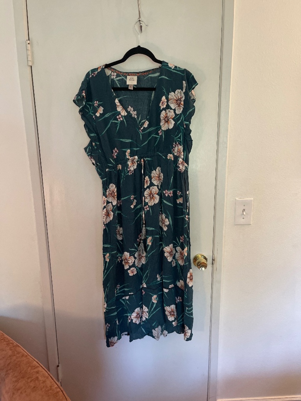 Knox Rose size xl green flowered dress